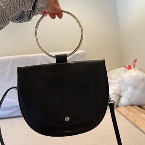 THEORY crossbody with removable strap to be a clutch